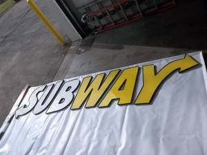 Acrylic Channeled Letter Face With Trim Cap 24 Letters 6 Spelling SUBWAY