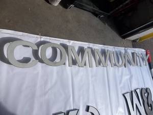 12 Solid Aluminum Laser Cut Letters COMMUNITY