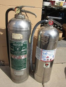 Elk Heart Brass MSG Housier & WP61 Refillable Water Fire Extinguishers
