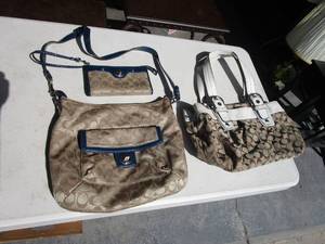 2-COACH Purses, 1-With Matching Wallet