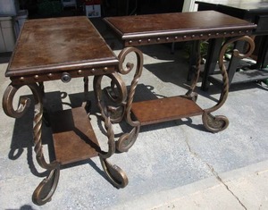 Pair Of Fancy End Tables 24x12x24