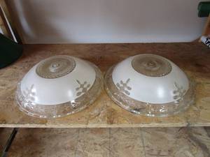 2-Vintage CrystalGlass Lamp Shades