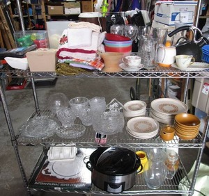 3-Metro Rack Shelves Of Kitchenware (Rack Not Included)
