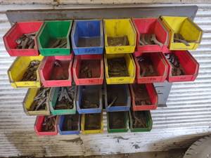 lot 141 image: Wheel Weights & Wall Mounted Bins...