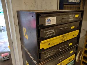 lot 154 image: Cabinet with (4) Parts Drawers & Ha...