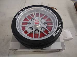 lot 180 image: Mac Tools Wheel Clock...
