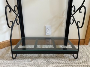 lot 39 image: Petite Black Metal Shelf