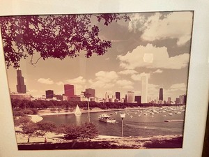 lot 46 image: Framed Photograph of the Chicago Skyline