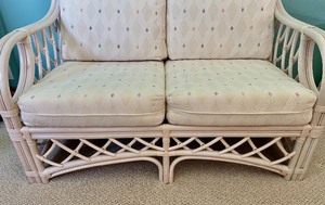 lot 35 image: Lane Venture Collection Wicker Loveseat