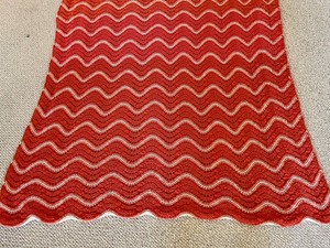 lot 36 image: Orange and White Afghan