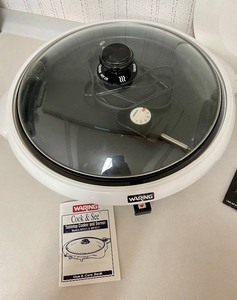lot 99 image: Waring Cook and See Tabletop Cooker and Server plus an OXO Good Grips Salad Spinner