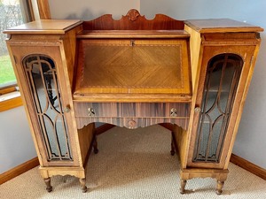 lot 144 image: Amazingly Fabulous Vintage Secretary Desk and Chair
