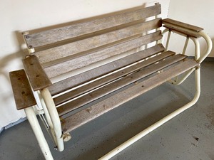 lot 178 image: Wood and Metal Patio Glider