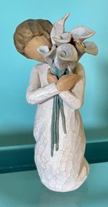 lot 184 image: Willow Creek and Bless You Figurines