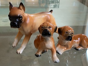 lot 116 image: Three Adorable Dog Figurines