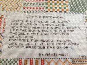 lot 264 image: Frances Moore Embroidered Framed Art