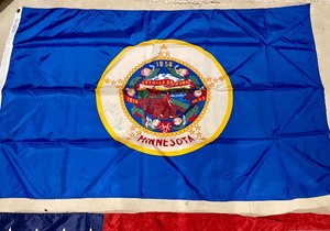 lot 288 image: Minnesota and US Flags
