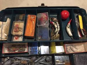 lot 344 image: Union Steel Vintage Tackle Box and Tackle