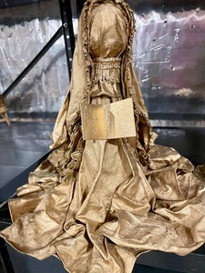 lot 373 image: Gold Paper Mache Nativity Scene