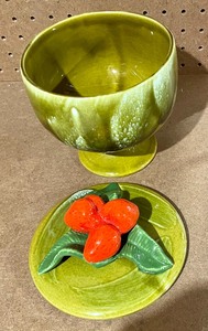 lot 390 image: OUSA Dish with a Strawberry Lid