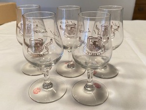 lot 204 image: Set Vintage Michel Martell Brandy Snifters