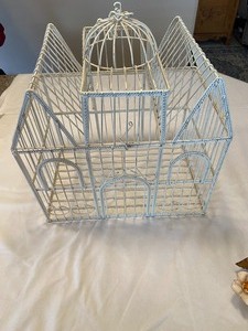 lot 207 image: Vintage Bird Cage & Wall Sconce
