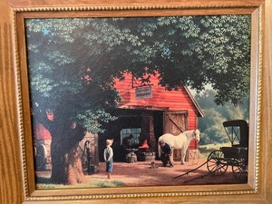 lot 339 image: Paul Detlefren Horse and Buggy Days Framed Print
