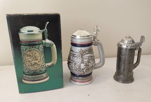 Three Avon Perfume Steins