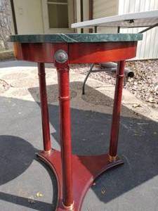 End Table with Stone Top