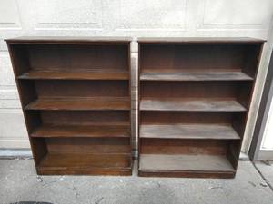 Two Wood Bookshelfs