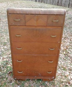 Vintage Waterfall Dresser