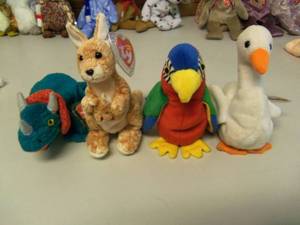 Lot of 4 Beanie Babies