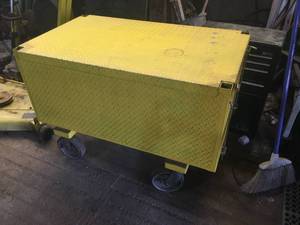 lot 50 image: 48 x 29 x 32 Rolling Steel Utility Storage Cart