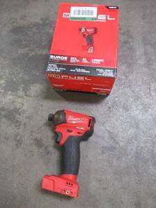 lot 31 image: Milwaukee M18 FUEL SURGE 18-Volt Lithium-Ion Cordless Brushless 14 in. Hex Hydraulic Impact Driver (Tool-Only), 2760-20. Used.