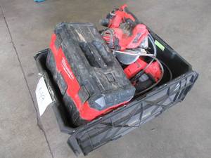 lot 49 image: WHOLESALE MIXED BIN OF MICELLANOUS MILWAUKEE TOOLS - SAWS, DRILLS, NAILERS AND MORE