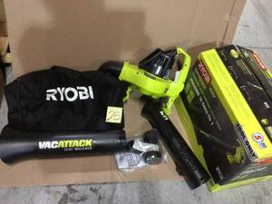 40-Volt Lithium-Ion Cordless Battery Leaf VacuumMulcher (Tool Only) by RYOBI Customer Returns See Pictures&nbsp