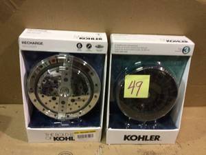 Recharge 6-Spray 9.1 in. Single Wall Mount Fixed Shower Head in Polished Chrome by KOHLER Customer Returns See Pictures&nbsp