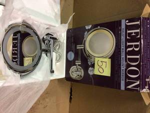 15 in. L x10 in. W Lighted Wall Makeup Mirror in Chrome by Jerdon Customer Returns See Pictures&nbsp
