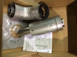 3 in. x 5 in. Horizontal Stainless Steel Concentric Termination Vent Kit for Mid Efficiency Tankless Gas Water Heaters by Rheem Customer Returns See Pictures&nbsp