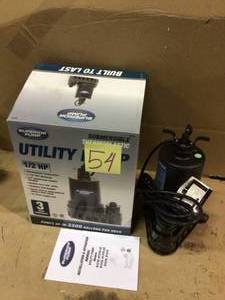 12 HP Submersible Thermoplastic Utility Pump by Superior Pump Customer Returns See Pictures&nbsp
