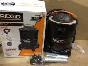 5 Gal. 3.0-Peak HP CoolDry Ash Canister Shop Vacuum, HEPA Media Filter, Hose and Accessories by RIDGID Customer Returns See Pictures&nbsp