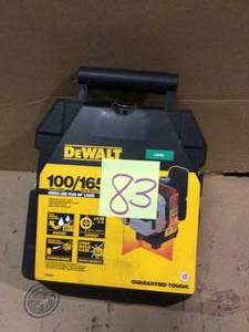 50 ft. &amp 165 ft. Red Self-Leveling 3-Beam Cross Line Laser Level with (4) AA Batteries &amp Case by DEWALT Customer Returns See Pictures&nbsp