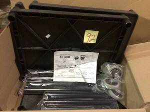 Luxor HE 24 in. 3-Shelf Utility Cart in Black Customer Returns See Pictures&nbsp