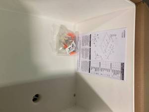 lot 111 image: 24 in. x 40 in. x 33 in. Structural Thermoplastic Wall Mount Double-Basin Laundry Tub by Utialtwin Customer Returns See Pictures