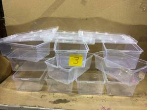 lot 3 image: 6 Qt. Clear Storage Box (10-Pack) by IRIS Customer Returns See Pictures 