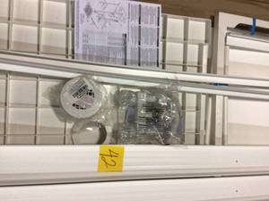 lot 42 image: 32 in. x 32 in. x 75 in. Shower Stall with Standard Base in White Customer Returns See Pictures 