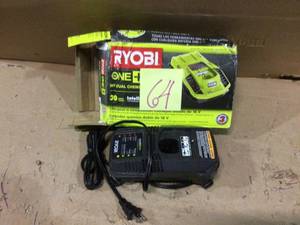 lot 64 image: 18-Volt ONE Dual Chemistry IntelliPort Charger by RYOBI Customer Returns See Pictures 