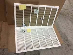 lot 17 image: 30 in. W x 16 in. H Steel Return Air 1 in. Filter Grille, White by Venti Air Customer Returns See Pictures