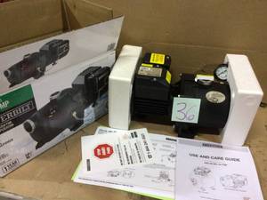 lot 36 image: 12 HP Shallow Well Jet Pump by Everbilt Customer Returns See Pictures