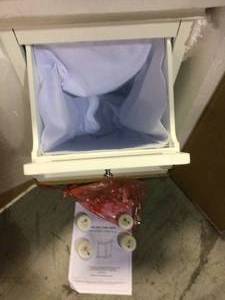 lot 55 image: Hampton Harbor 17 in. Single Tilt-Out Hamper in White Customer Returns See Pictures